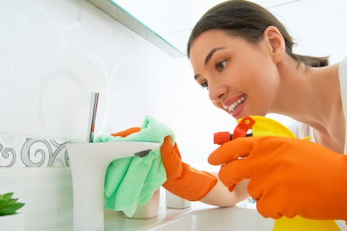 Local cleaning team preparing a Barnes flat for new occupants