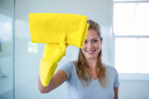 Upholstery stain removal work in a Barnes property