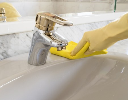 Local cleaning team working on a period property in Barnes with care around fixtures and access